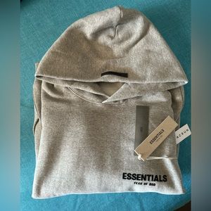 Essentials Fear of God Dark Oatmeal Hoodie